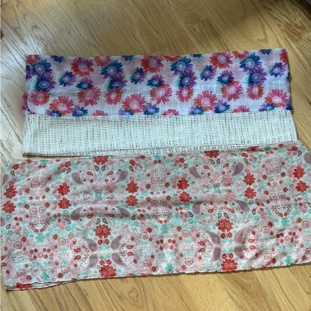 Bandana Floral 2 Scarves, Light Weight, Super Cute, Brand N|A